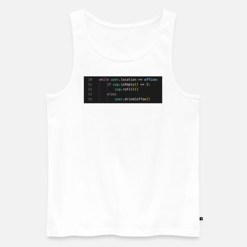 Lustiges Programmierer Büro Meme. - Männer Premium Bio Tank Top - Weiß