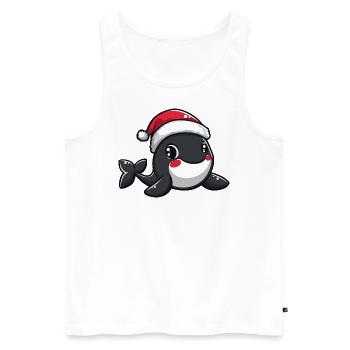 Wal Weihnachten - Männer Premium Bio Tank Top - Weiß - Vorne - Michal (187cm)
