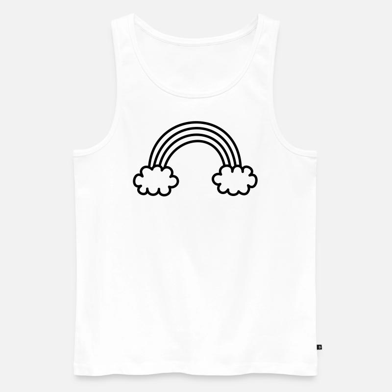 Regenbogen - Männer Premium Bio Tank Top - Weiß