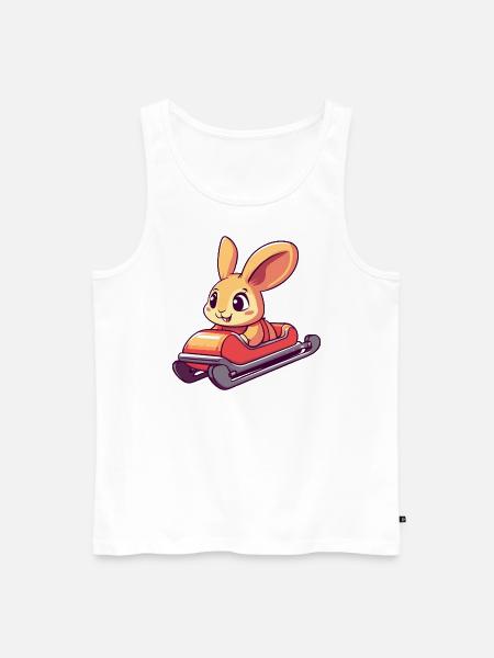 hase wintersport - Männer Premium Bio Tank Top - Weiß