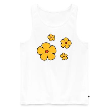 Flowers tricolor - Men's Premium Organic Tank Top - white - Front - AI Model Male 178 light (178cm)