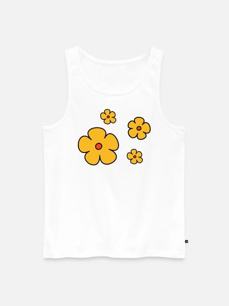 Blumen dreifarbig - Männer Premium Bio Tank Top - Weiß