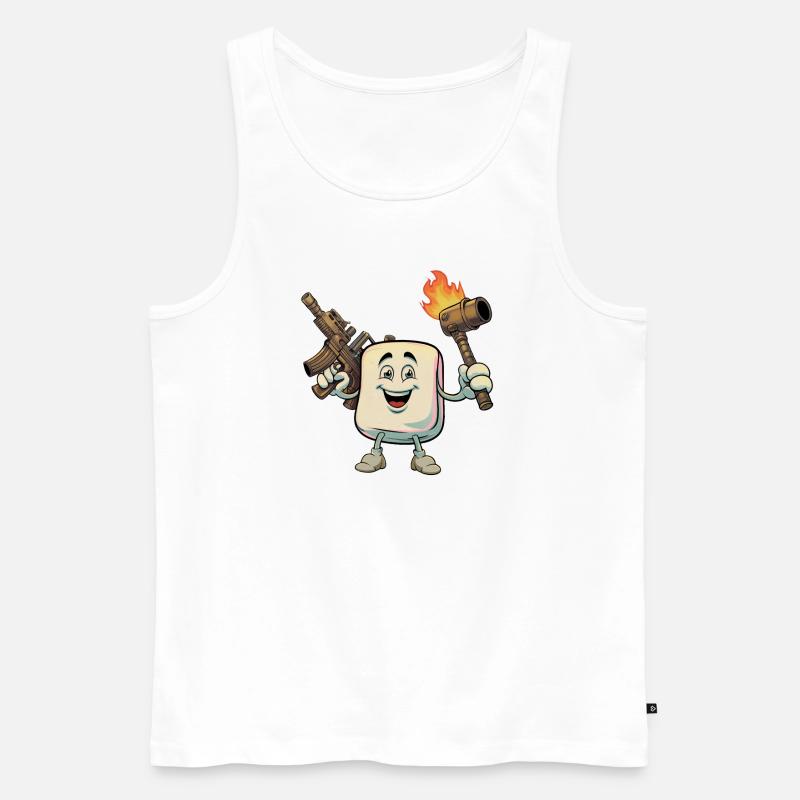 Marshmallows 1 - Männer Premium Bio Tank Top - Weiß