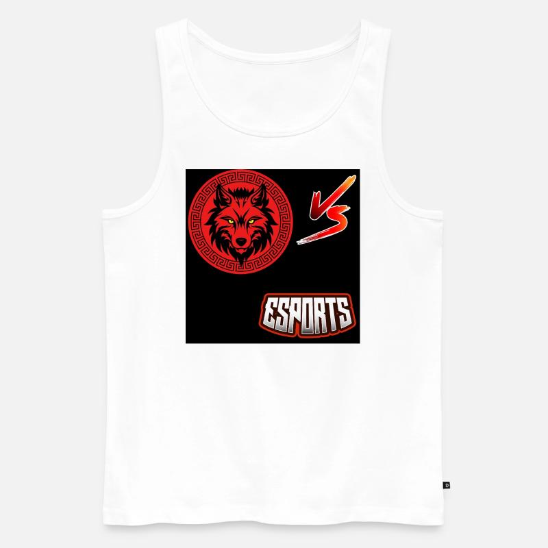 Wolf Gaming - Männer Premium Bio Tank Top - Weiß
