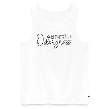 Kleiner Ostergruß 🐰🌸 - Männer Premium Bio Tank Top - Weiß - Vorne - Michal (187cm)