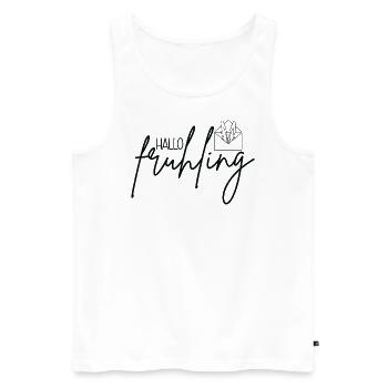 Hallo Frühling 🌸🌞 - Männer Premium Bio Tank Top - Weiß - Vorne - Michal (187cm)