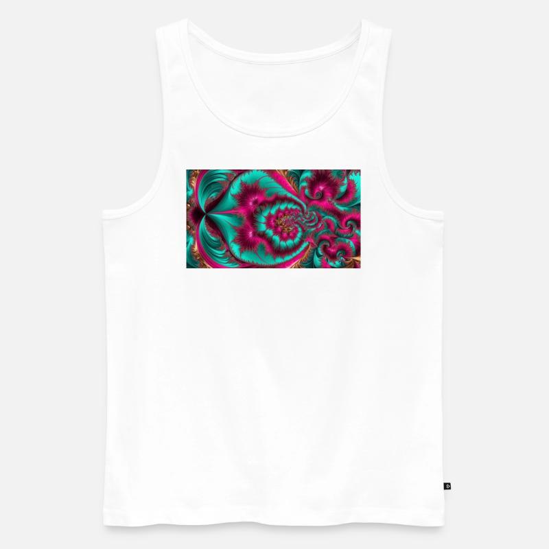 psychedelisches muster - Männer Premium Bio Tank Top - Weiß