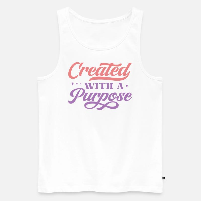 Created With A Purpose - Männer Premium Bio Tank Top - Weiß