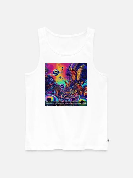 Psychedelic Dreamscape #001 - Männer Premium Bio Tank Top - Weiß