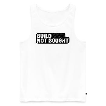 build not bought Design /Auto Tuning Design - Männer Premium Bio Tank Top - Weiß - Vorne - Michal (187cm)