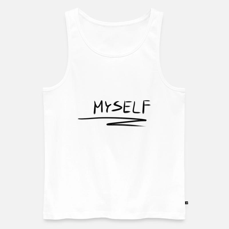 ich mich selbstliebe linie - Männer Premium Bio Tank Top - Weiß