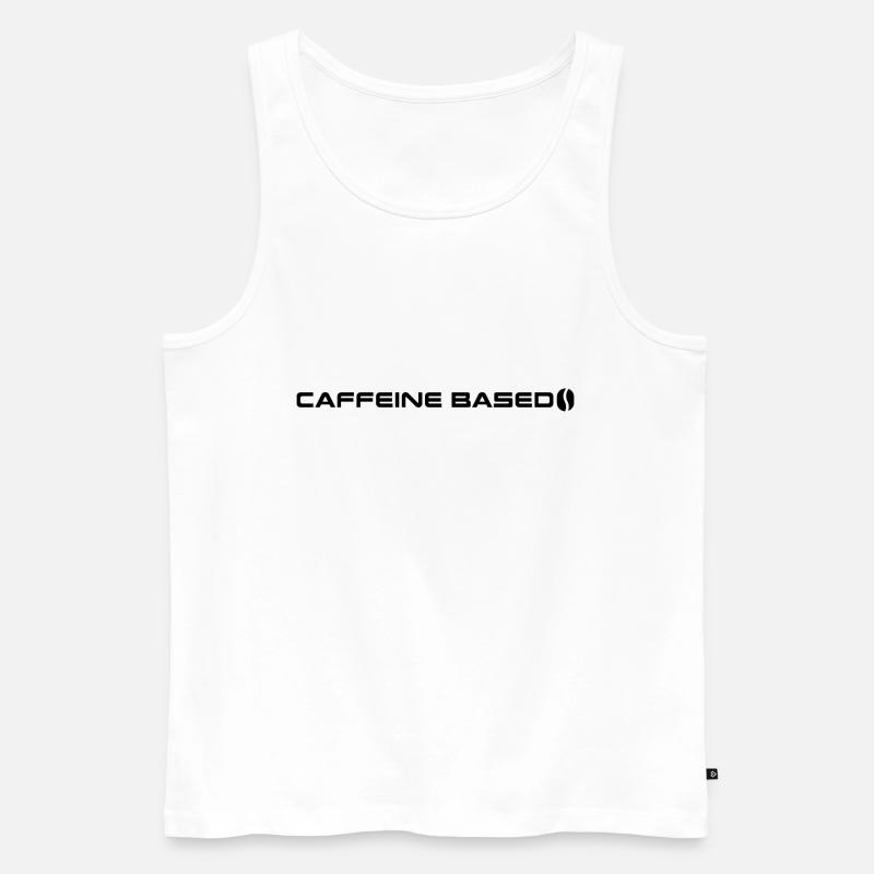 Coffein based - Kaffee Liebhaber - Männer Premium Bio Tank Top - Weiß