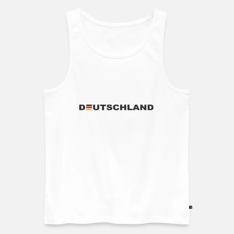 Deutschland - Männer Premium Bio Tank Top - Weiß