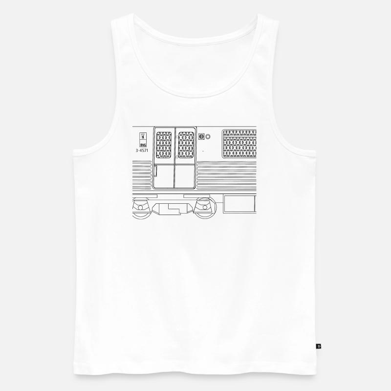 GII Gisela Panel - Männer Premium Bio Tank Top - Weiß
