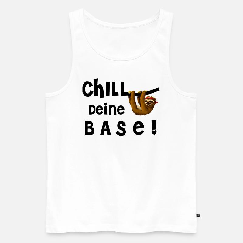 Chill Deine Base - Männer Premium Bio Tank Top - Weiß