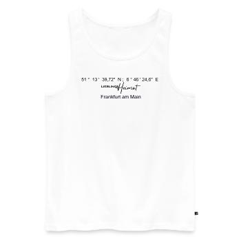 Lieblingsstadt Frankfurt - Männer Premium Bio Tank Top - Weiß - Vorne - Michal (187cm)