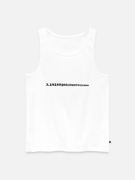 Pi - Men's Premium Organic Tank Top - white