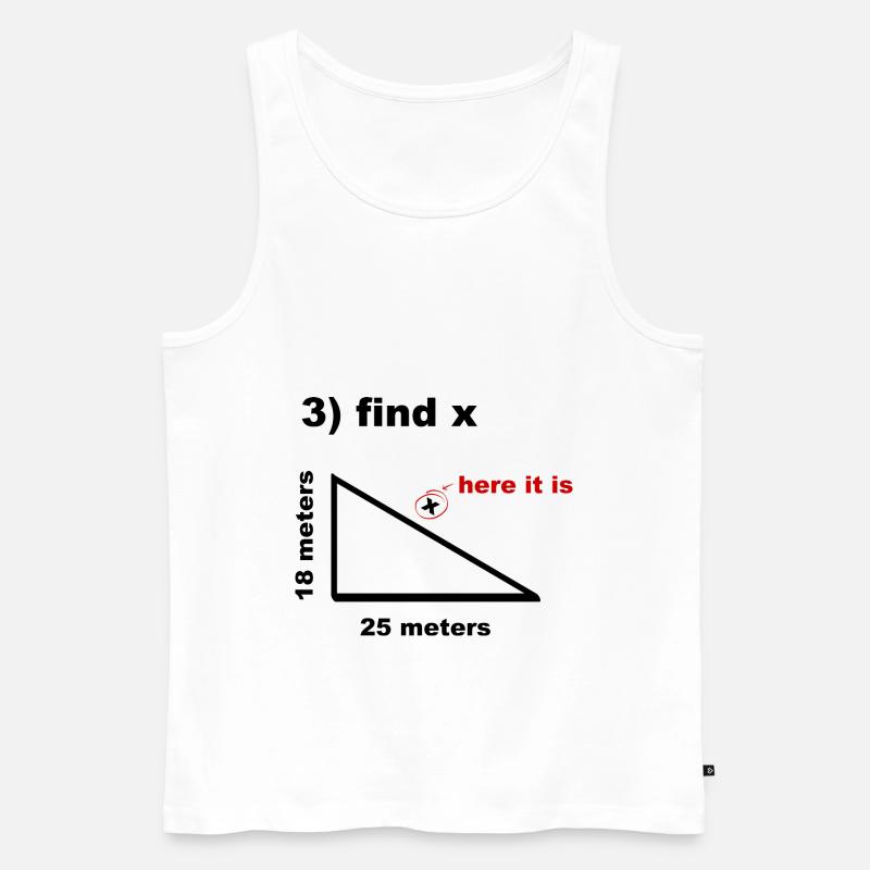 Mathe Student Mathematik Nerd - Männer Premium Bio Tank Top - Weiß