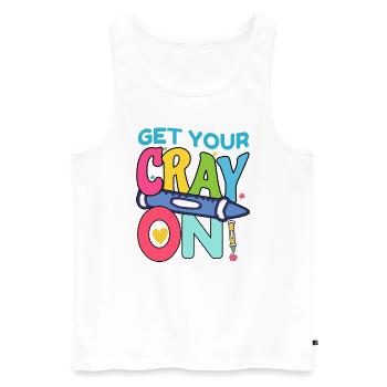 Grundschule Lehrer Kindergarten Erzieherin - Männer Premium Bio Tank Top - Weiß - Vorne - Michal (187cm)