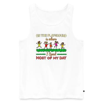 Primary School Teacher Kindergarten Educator - Men's Premium Organic Tank Top - white - Front - AI Model Male 178 light (178cm)