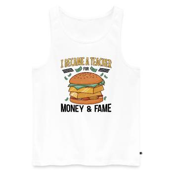 Primary School Teacher Kindergarten Educator - Men's Premium Organic Tank Top - white - Front - AI Model Male 178 light (178cm)