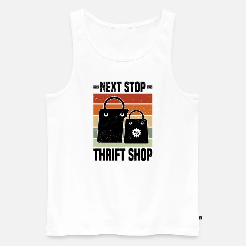 Secondhandladen Secondhand Öko Hipster Gebraucht - Männer Premium Bio Tank Top - Weiß