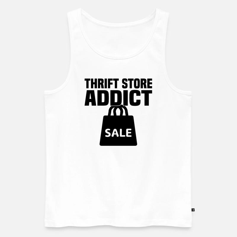 Secondhandladen Secondhand Öko Hipster Gebraucht - Männer Premium Bio Tank Top - Weiß