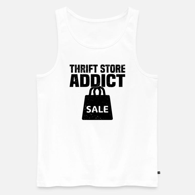 Secondhandladen Secondhand Öko Hipster Gebraucht - Männer Premium Bio Tank Top - Weiß