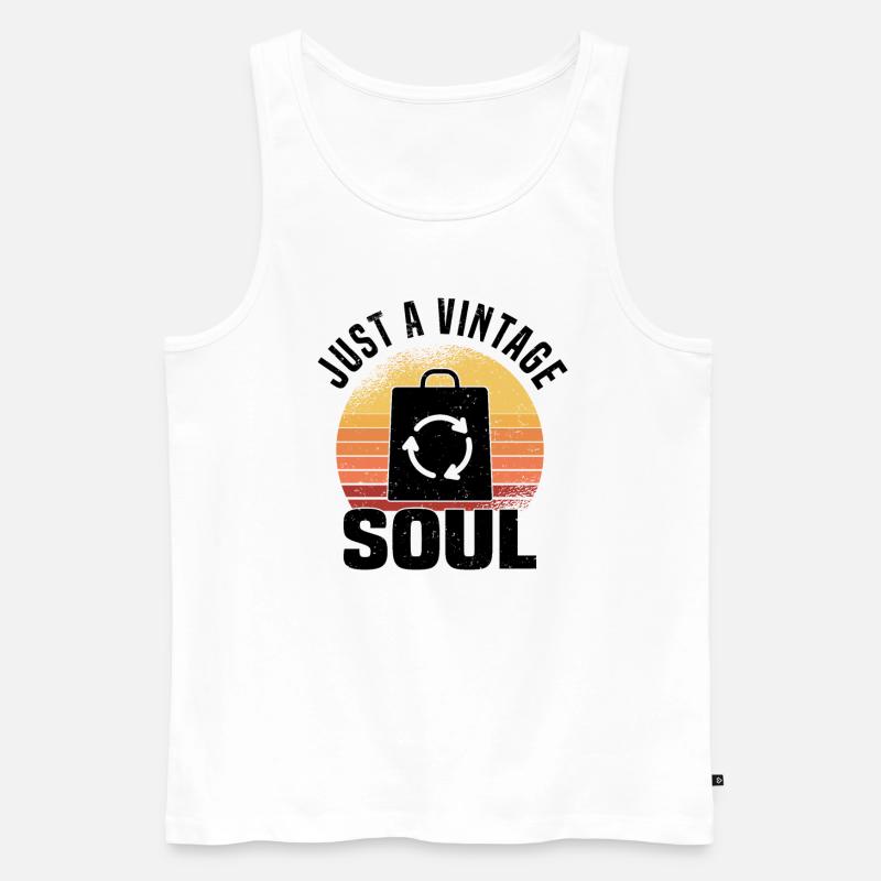 Secondhandladen Secondhand Öko Hipster Gebraucht - Männer Premium Bio Tank Top - Weiß