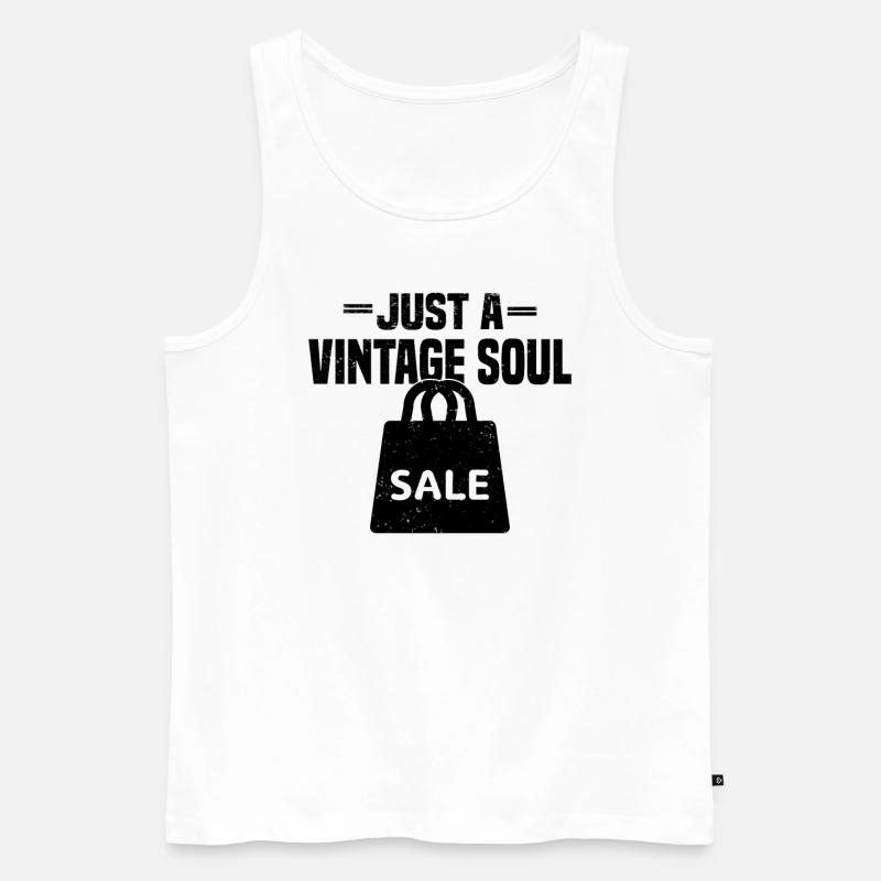 Secondhandladen Secondhand Öko Hipster Gebraucht - Männer Premium Bio Tank Top - Weiß