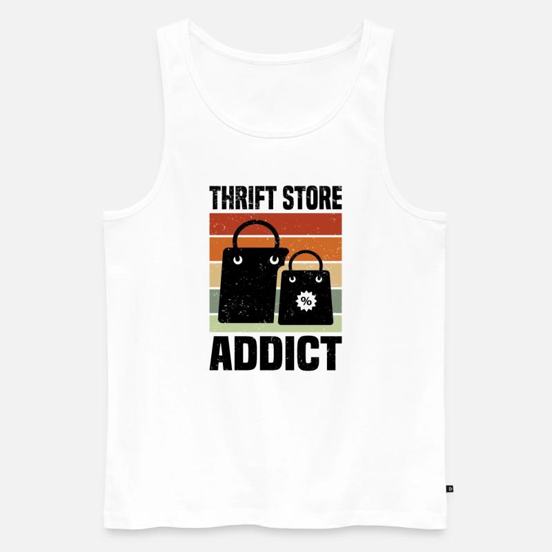 Secondhandladen Secondhand Öko Hipster Gebraucht - Männer Premium Bio Tank Top - Weiß