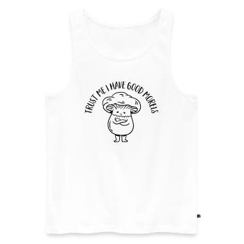 Cueilleur de champignons Chasseurs de champignons Amateurs de champignons Champignons Ferme de champignons - Débardeur bio Premium Homme - blanc - Devant - Michal (187cm)