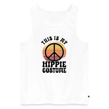 Hippie Peace Sign Peace Flowers Flower Child - Débardeur bio Premium Homme - blanc - Devant - Michal (187cm)