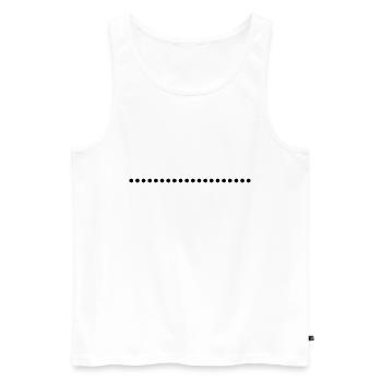 Dotted underscore to design yourself - Men's Premium Organic Tank Top - white - Front - AI Model Male 178 light (178cm)