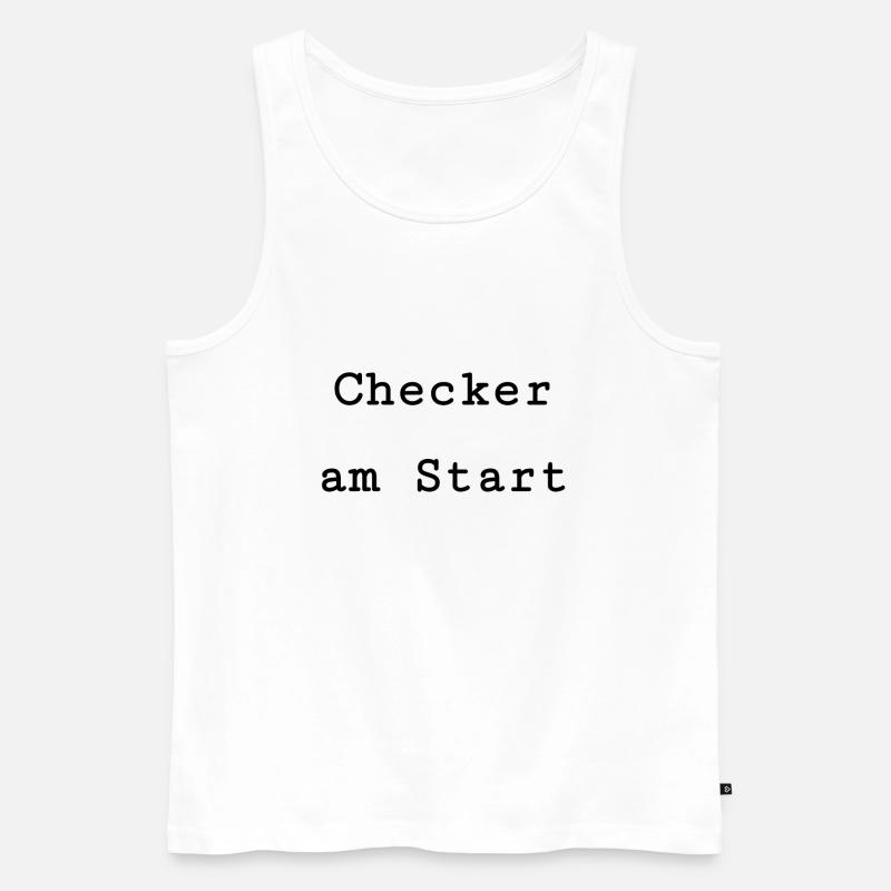 Checker am Start - Männer Premium Bio Tank Top - Weiß