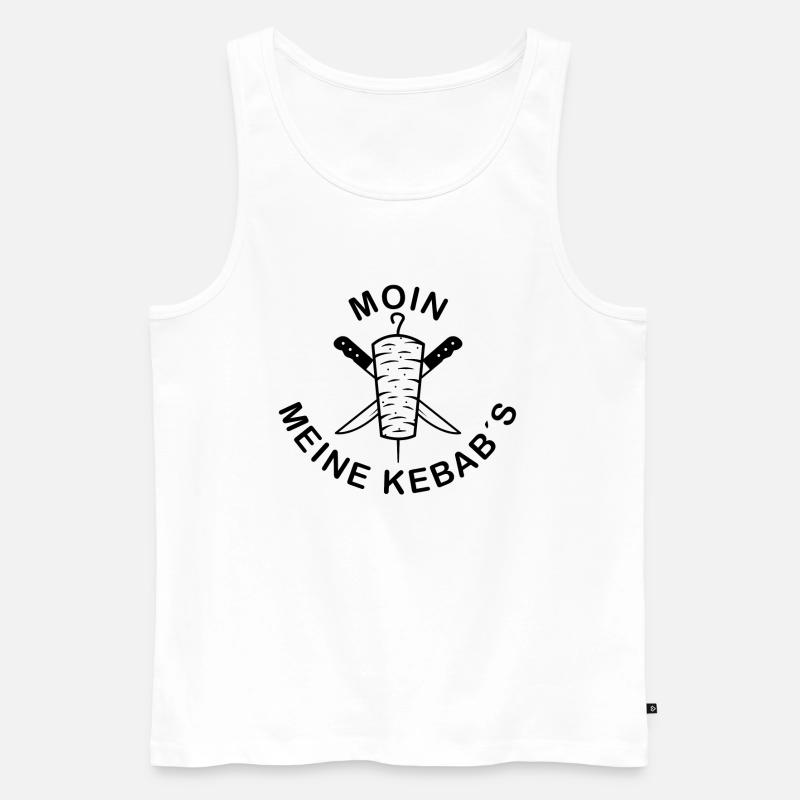 MOIN MEINE KEBAB´S - Männer Premium Bio Tank Top - Weiß