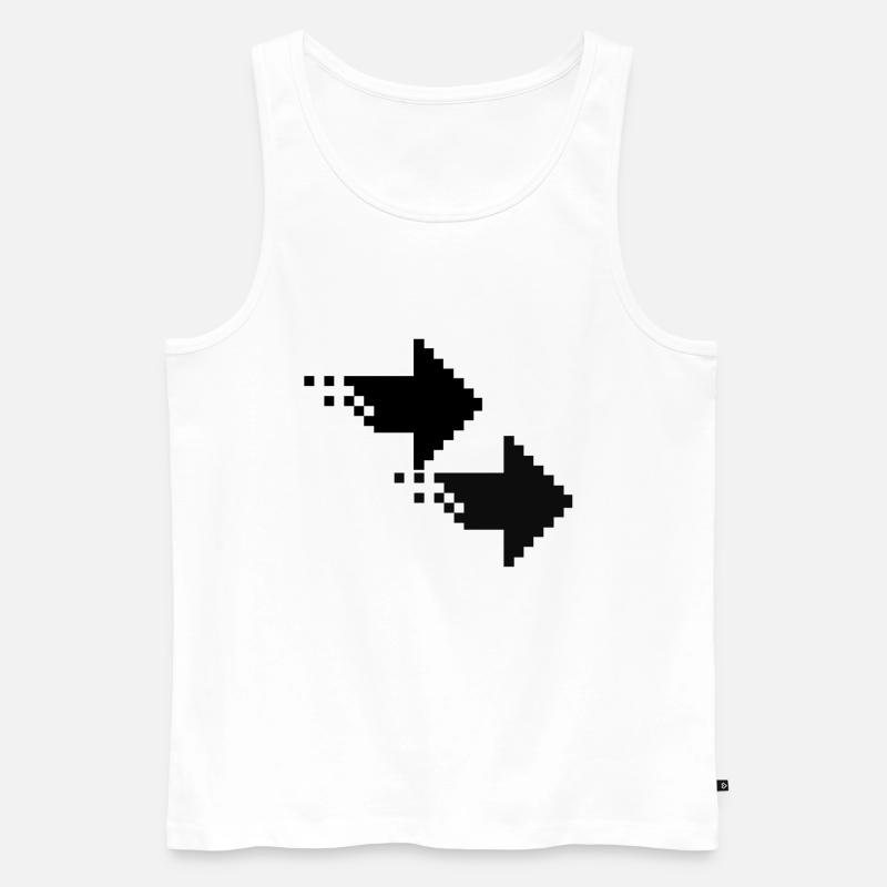 Pfeil - Männer Premium Bio Tank Top - Weiß