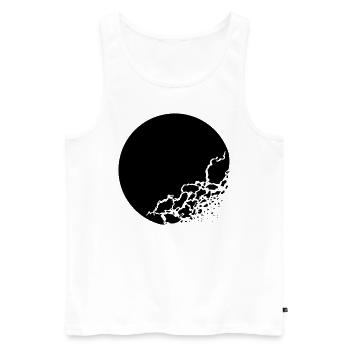 Moon - Männer Premium Bio Tank Top - Weiß - Vorne - Michal (187cm)
