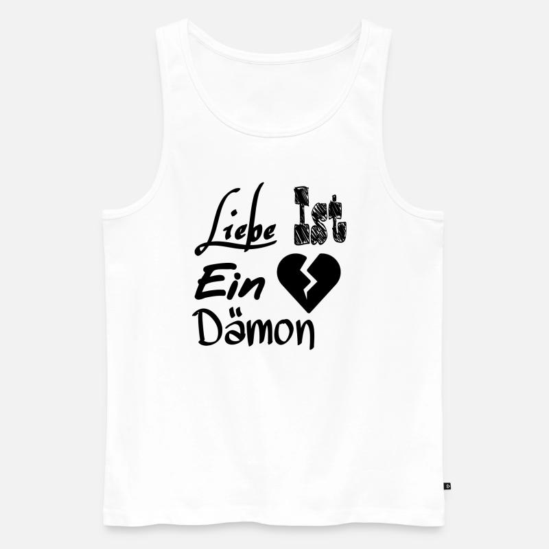 Liebe ist ein Dämon - Männer Premium Bio Tank Top - Weiß