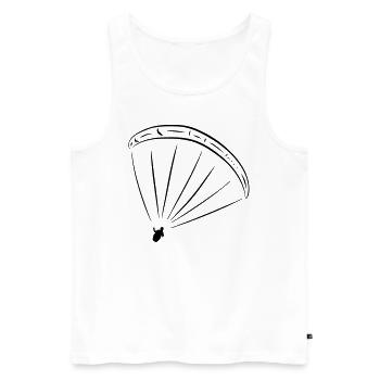 Pilot Paragliding Paraglider Gleitschirm - Männer Premium Bio Tank Top - Weiß - Vorne - Michal (187cm)