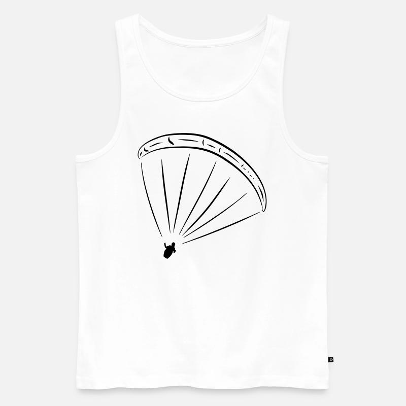 Pilot Paragliding Paraglider Gleitschirm - Männer Premium Bio Tank Top - Weiß