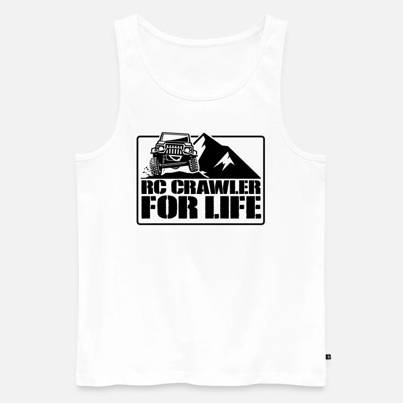 RCCrawler b - Männer Premium Bio Tank Top - Weiß