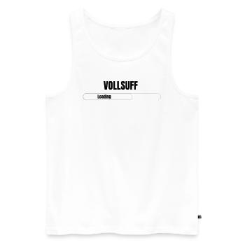 VOLLSUFF - Männer Premium Bio Tank Top - Weiß - Vorne - Michal (187cm)