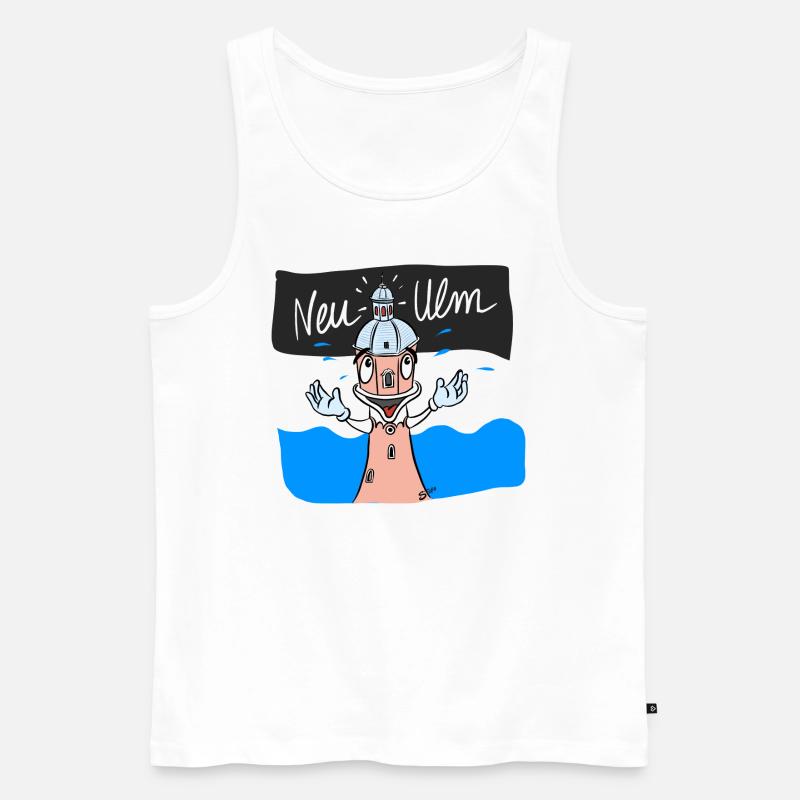Neu-Ulm Wasserturm - Männer Premium Bio Tank Top - Weiß