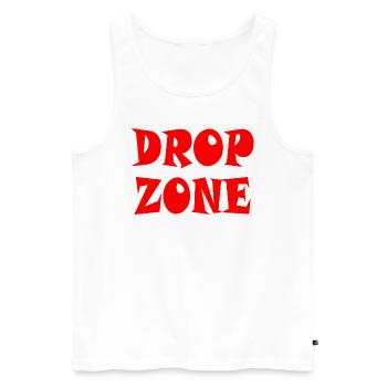 DROP ZONE - Fallschirmspringer! - Männer Premium Bio Tank Top - Weiß - Vorne - AI Model Male 178 light (178cm)