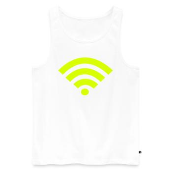 wifi 12906671 - Männer Premium Bio Tank Top - Weiß - Vorne - AI Model Male 178 light (178cm)