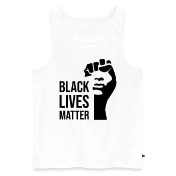 Black Lives Matter - Men's Premium Organic Tank Top - white - Front - Michal (187cm)