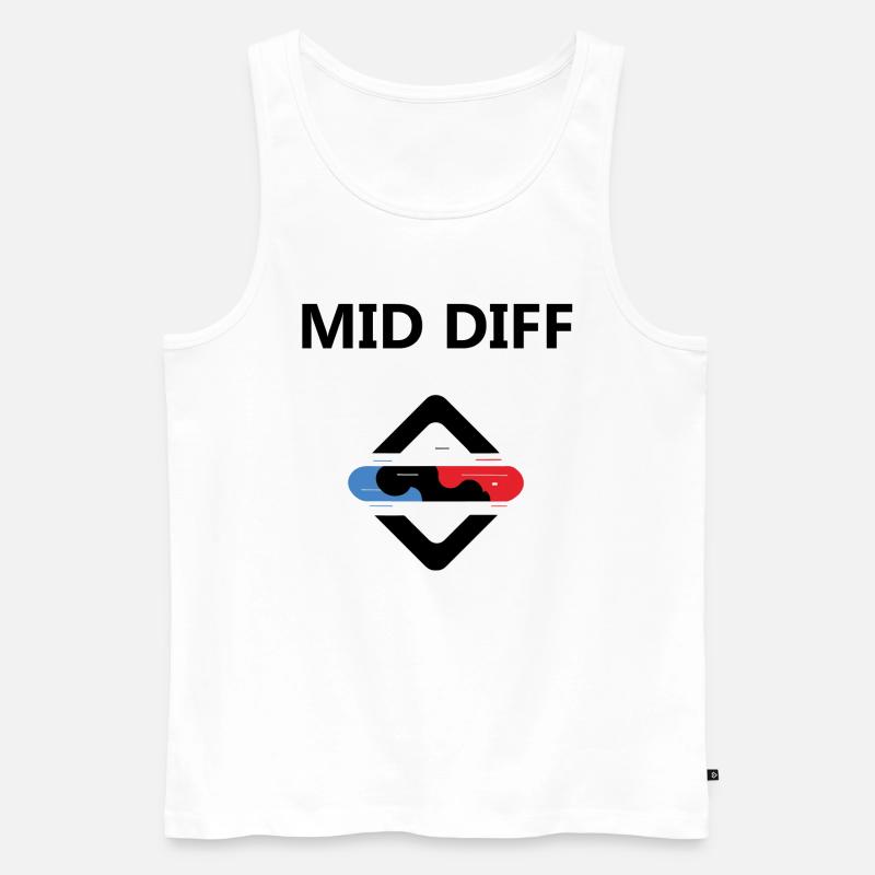 league legend Mid Diff - Männer Premium Bio Tank Top - Weiß
