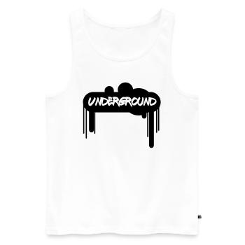 Spray Underground –Graffiti Style Streetart Design - Männer Premium Bio Tank Top - Weiß - Vorne - AI Model Male 178 light (178cm)