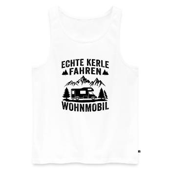 Echte Kerle fahren wohnmobil - Männer Premium Bio Tank Top - Weiß - Vorne - Michal (187cm)